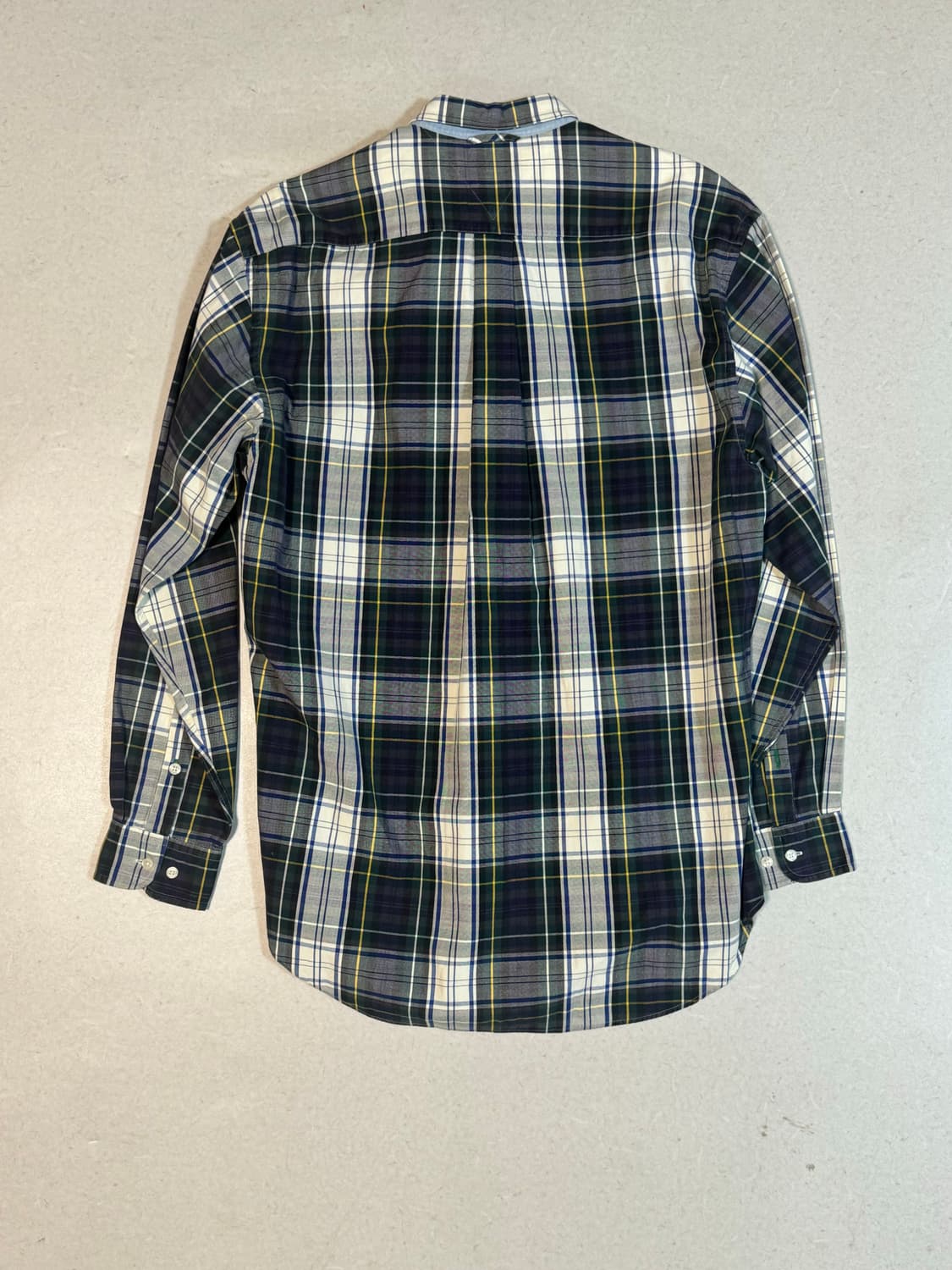 타미힐피거 빈티지 자수로고 컬러블록 타탄 체크 셔츠 네이비 m 상품이미지3
