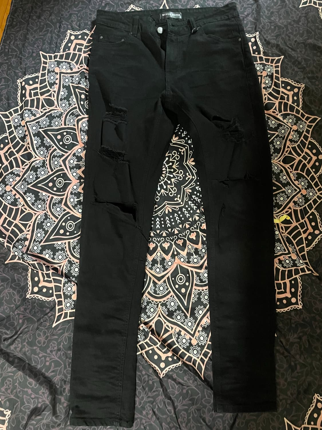 하이퍼데님 젯블랙 무파진 상품이미지1