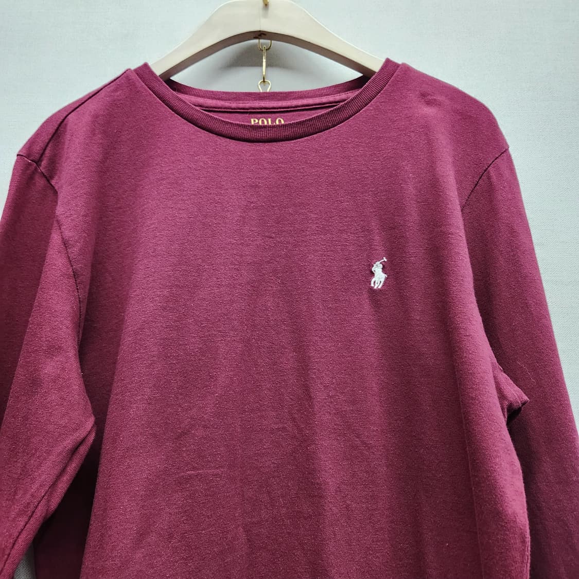 폴로랄프로렌 로고 버건디 롱슬리브 S 상품이미지2