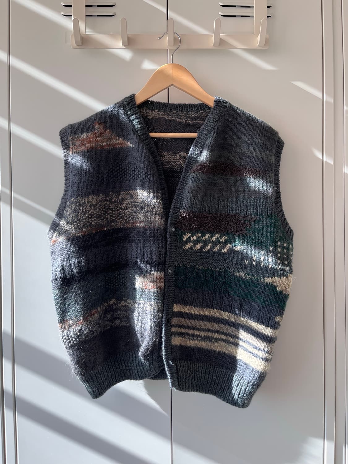 Vintage 핸드메이드 패턴 니트 조끼  상품이미지5