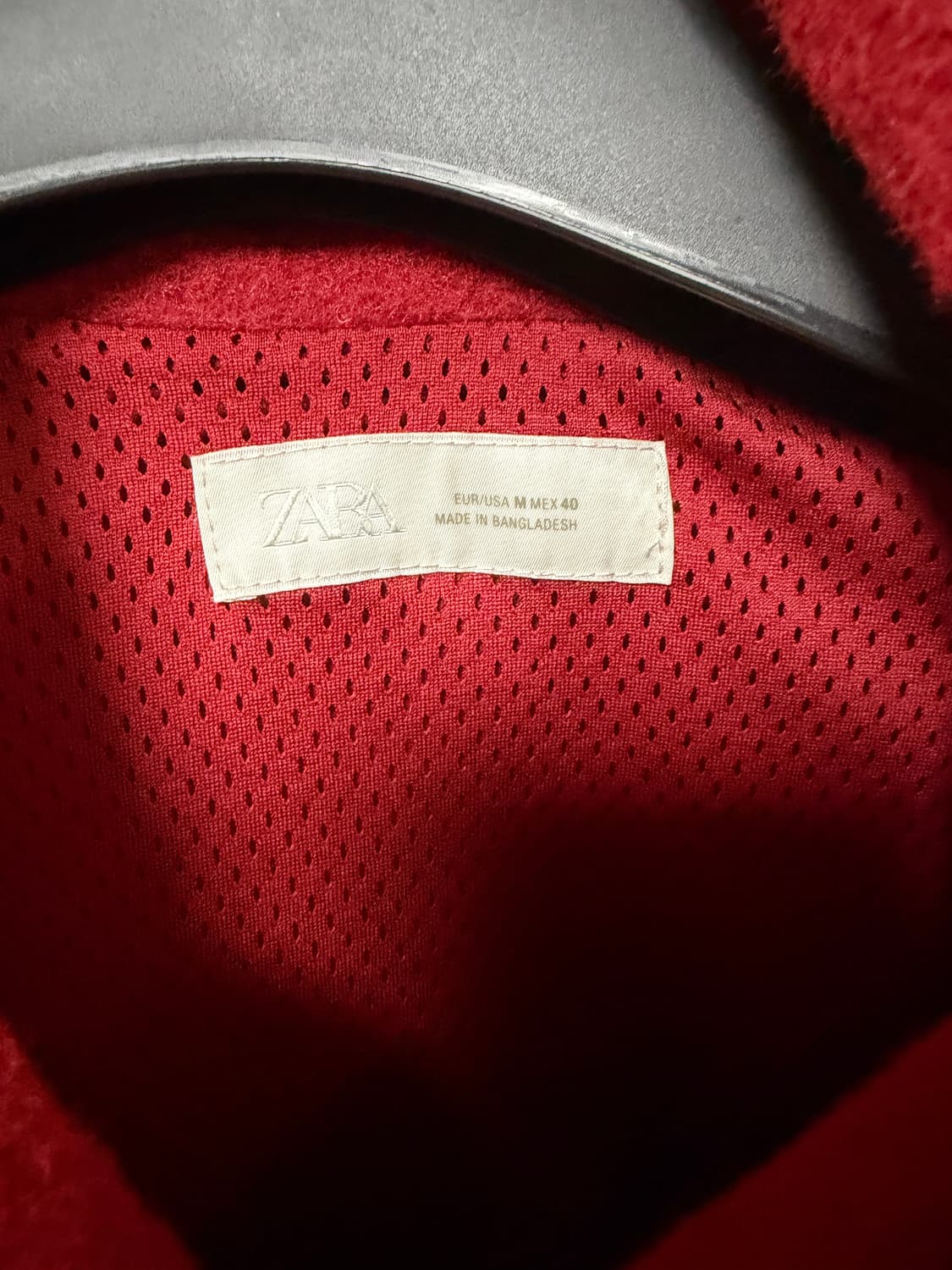 자라 지퍼 칼라 플리스 스웨트셔츠 브라이트 레드 상품이미지5