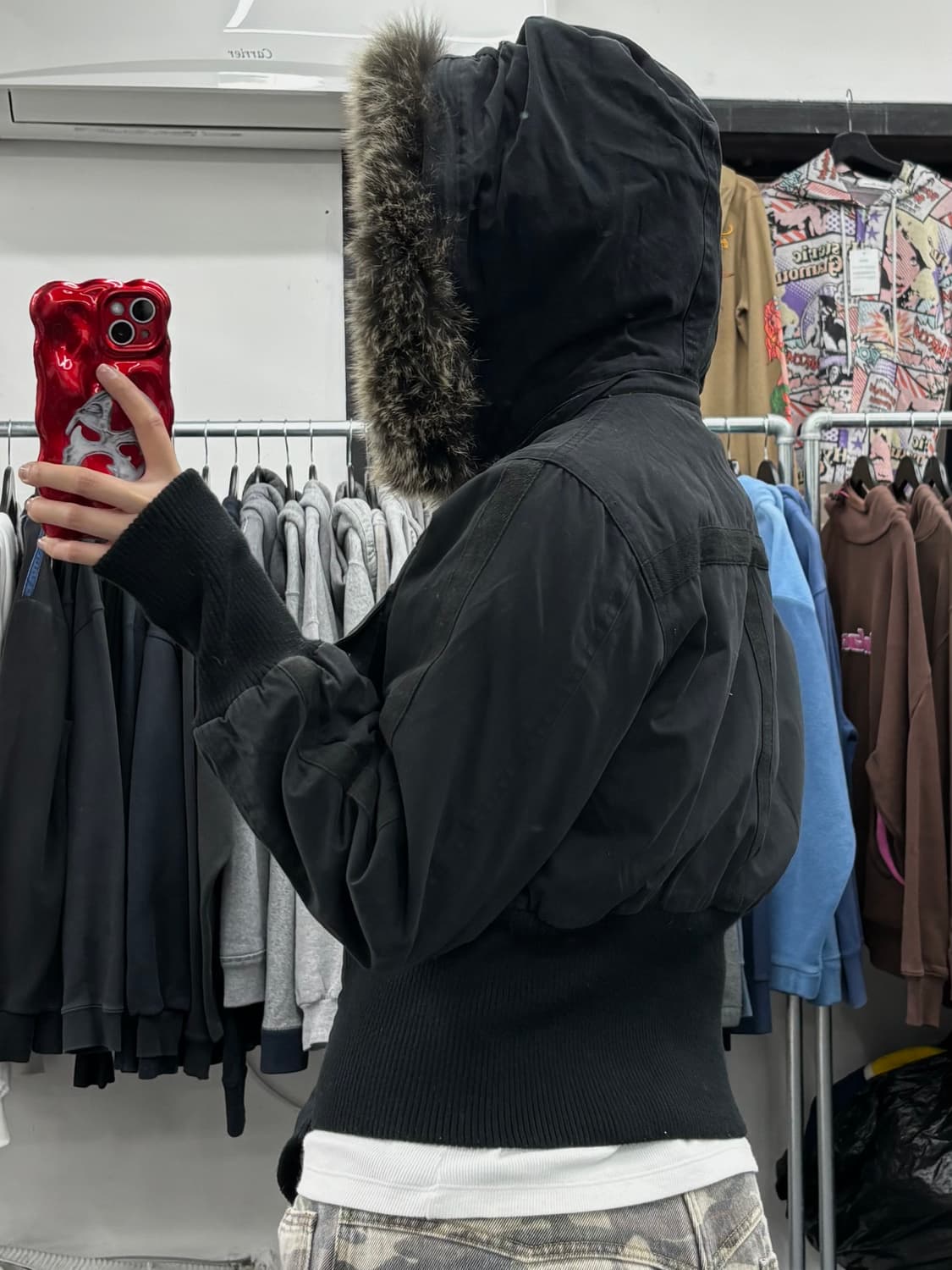 아르마니 익스체인지 크롭 퍼 후드자켓 상품이미지6