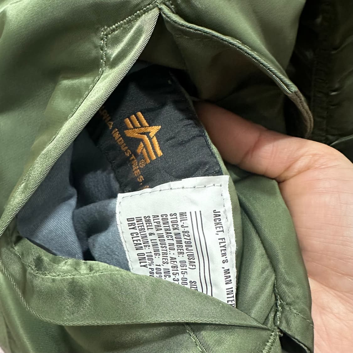 알파인더스트리 MA-1 플라이트 자켓XS 상품이미지6