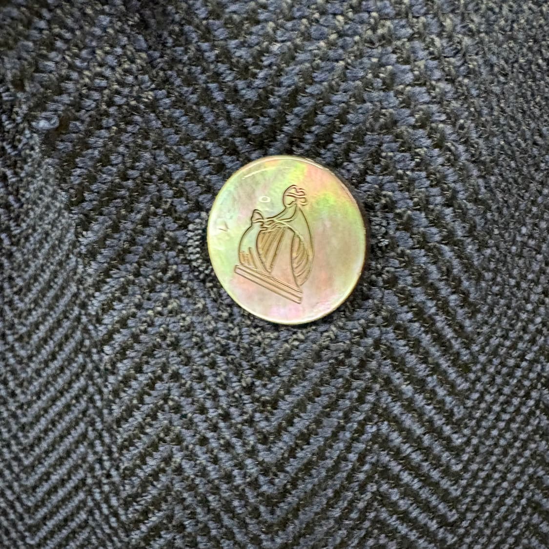 랑방 블랙 헤링본 남성 자켓 남/L 상품이미지3