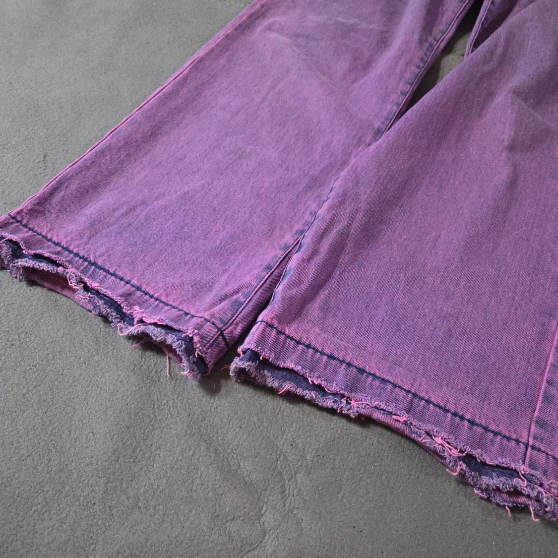 더일마 퍼플 와이드 데님 팬츠 M 30 남여공용 상품이미지3