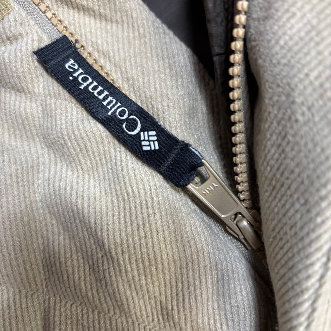 90s 콜롬비아 아이보리 대대장 퀼팅 코듀로이 누빔 점퍼 파카 상품이미지4