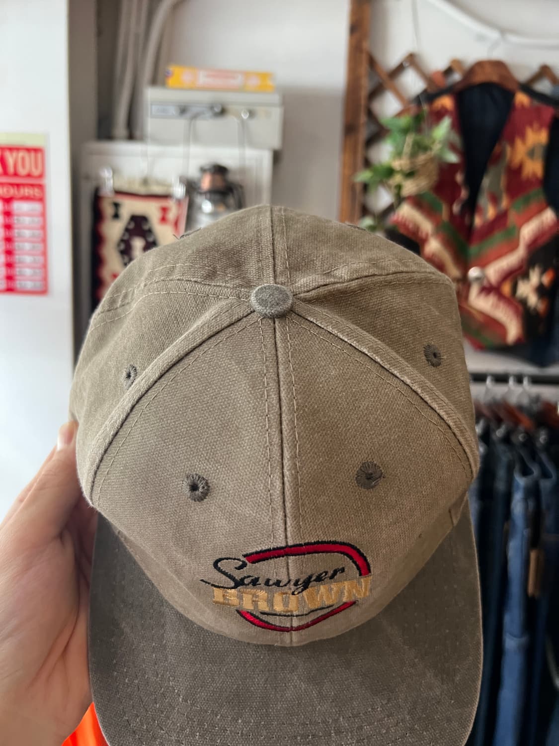 USA 빈티지 Sauyer Brown 워싱 볼캡 상품이미지3