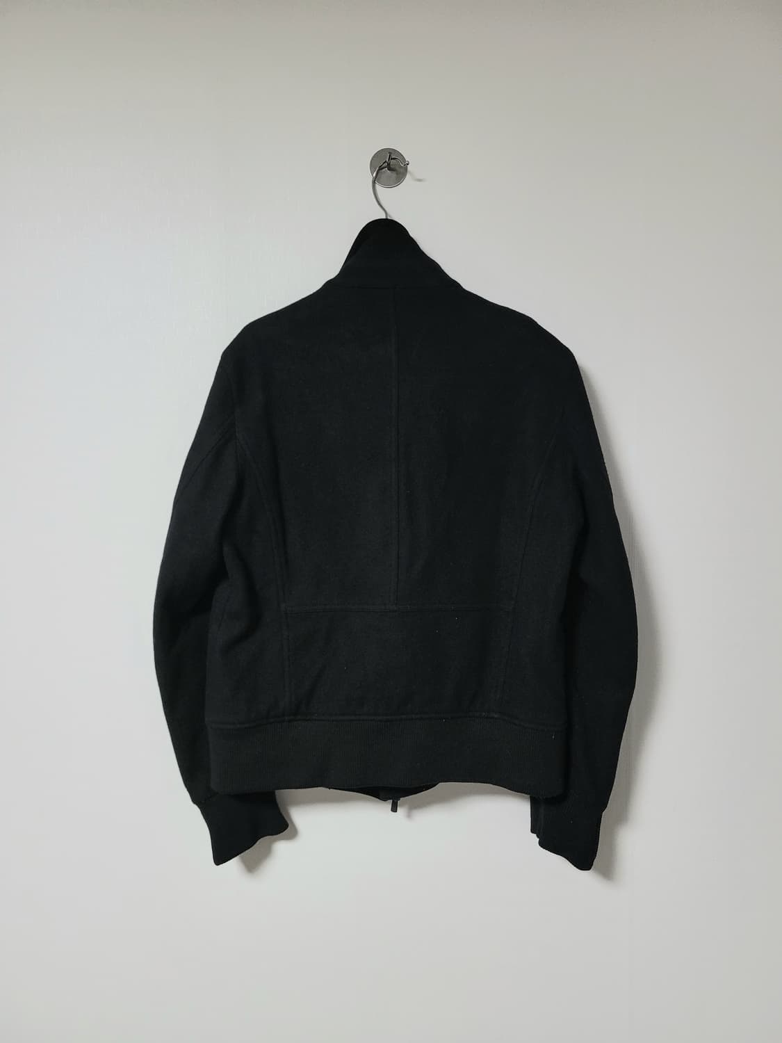 Black barrett 비대칭 라이더 바이커 코트 상품이미지3