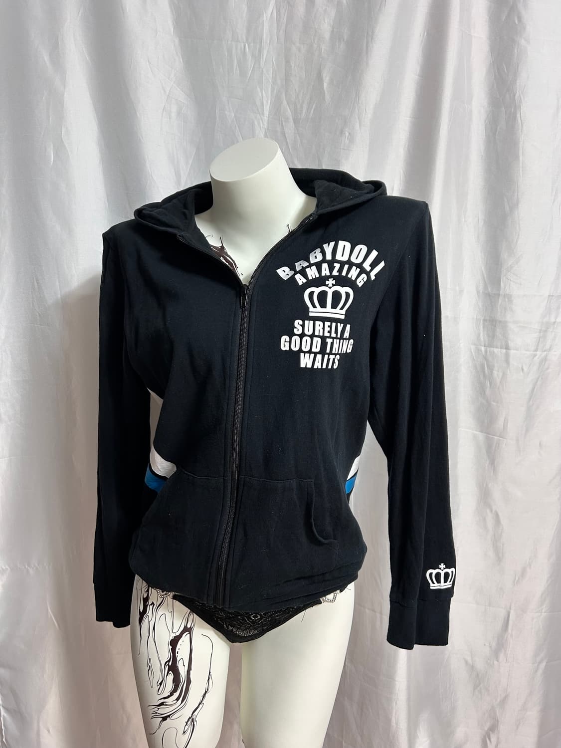 baby doll punk hood zip-up 상품이미지1