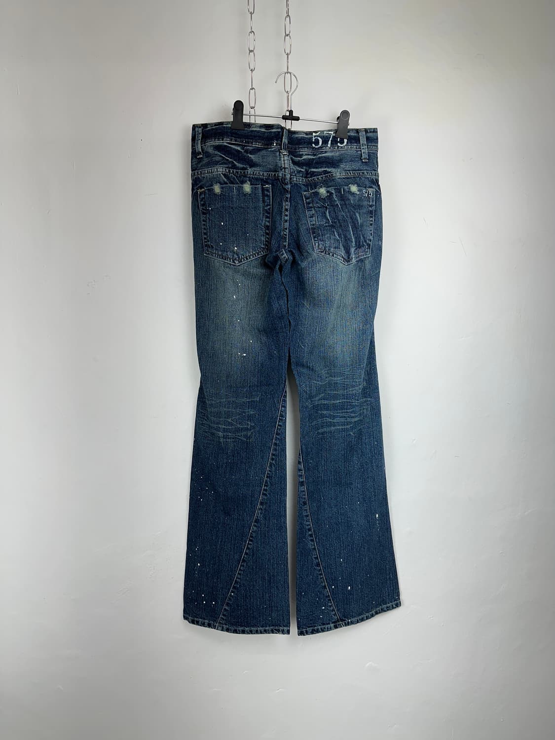 Paint Splatter Flare Denim Jeans 상품이미지7