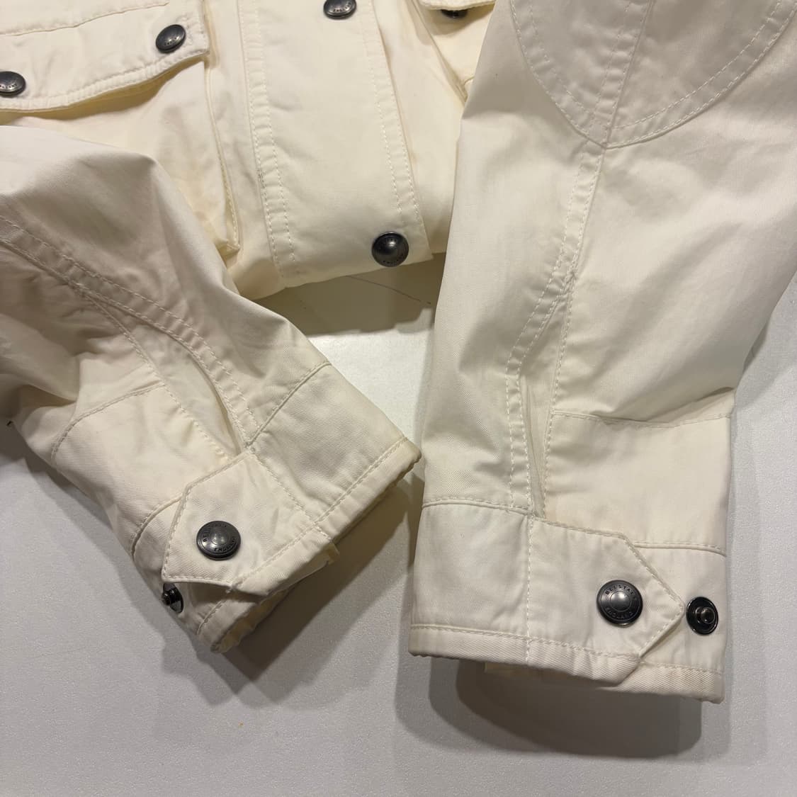 [38] 벨스타프 로드마스터 수입택 화이트 아이보리 자켓 D434 상품이미지9