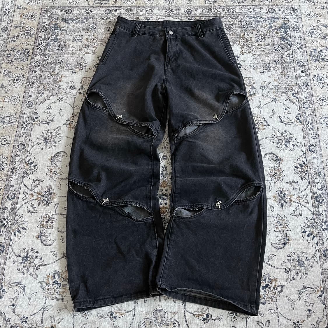 빈티지 트임 절개 디테일 데님팬츠 상품이미지1