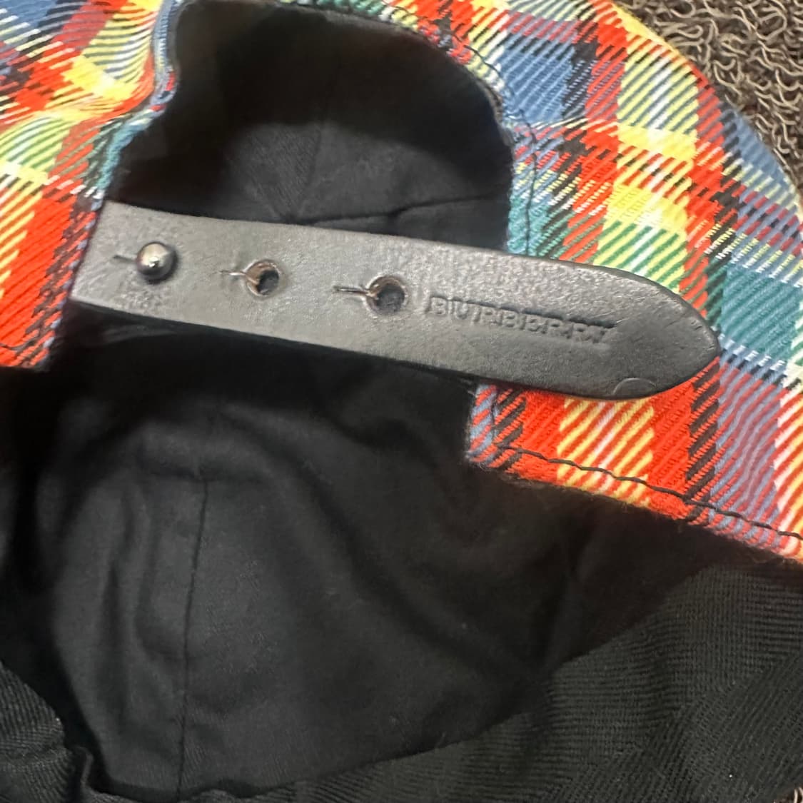 버버리 하우스 체크 패티워크 볼캡 모자 상품이미지5