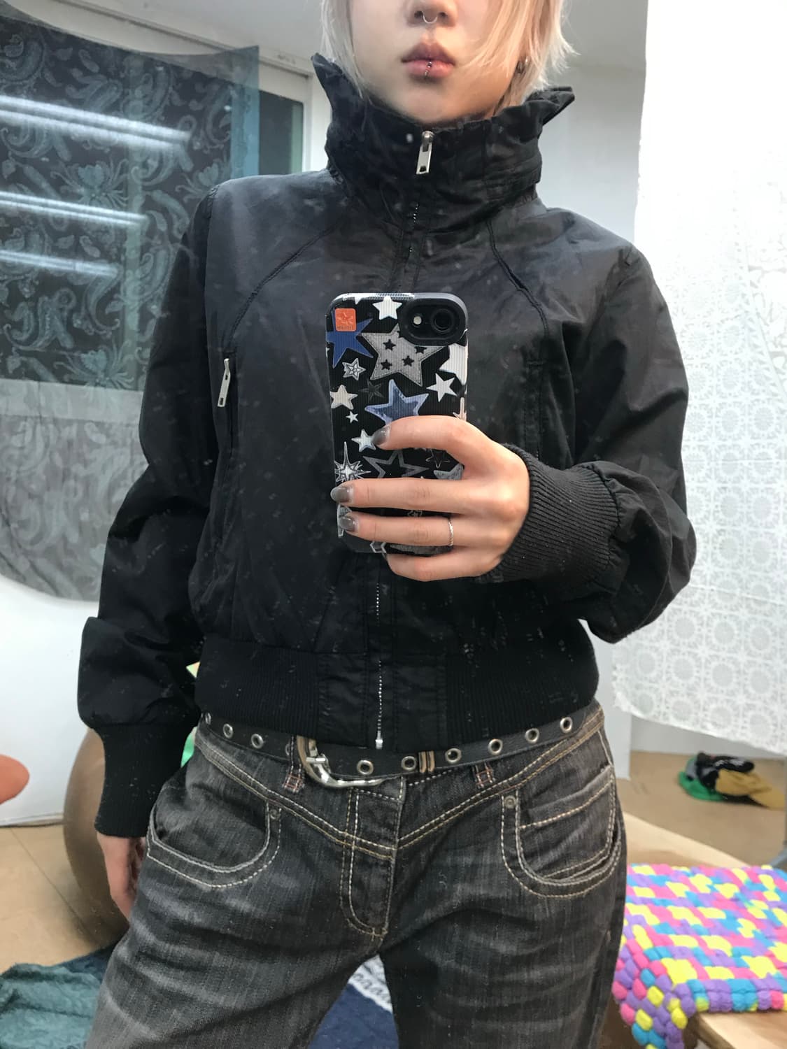 코데즈컴바인 여성 하이넥 바람막이 자켓  상품이미지3