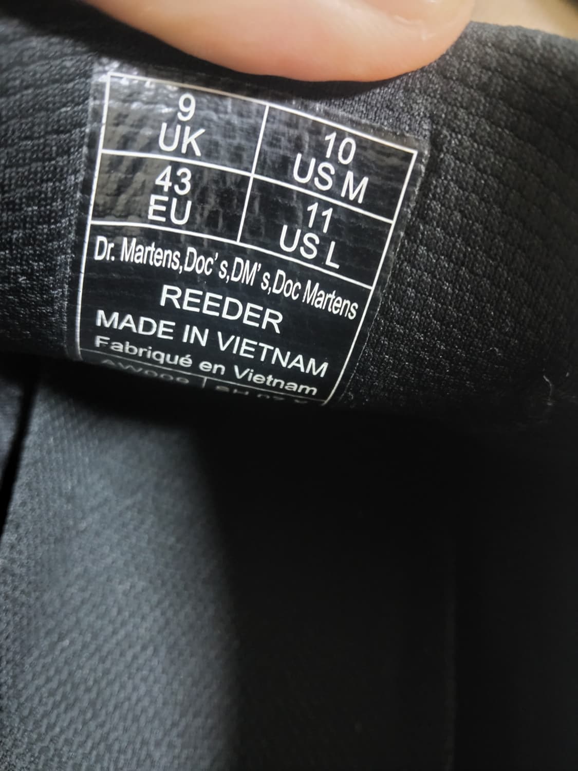 닥터마틴 리더 280사이즈 블랙  상품이미지2