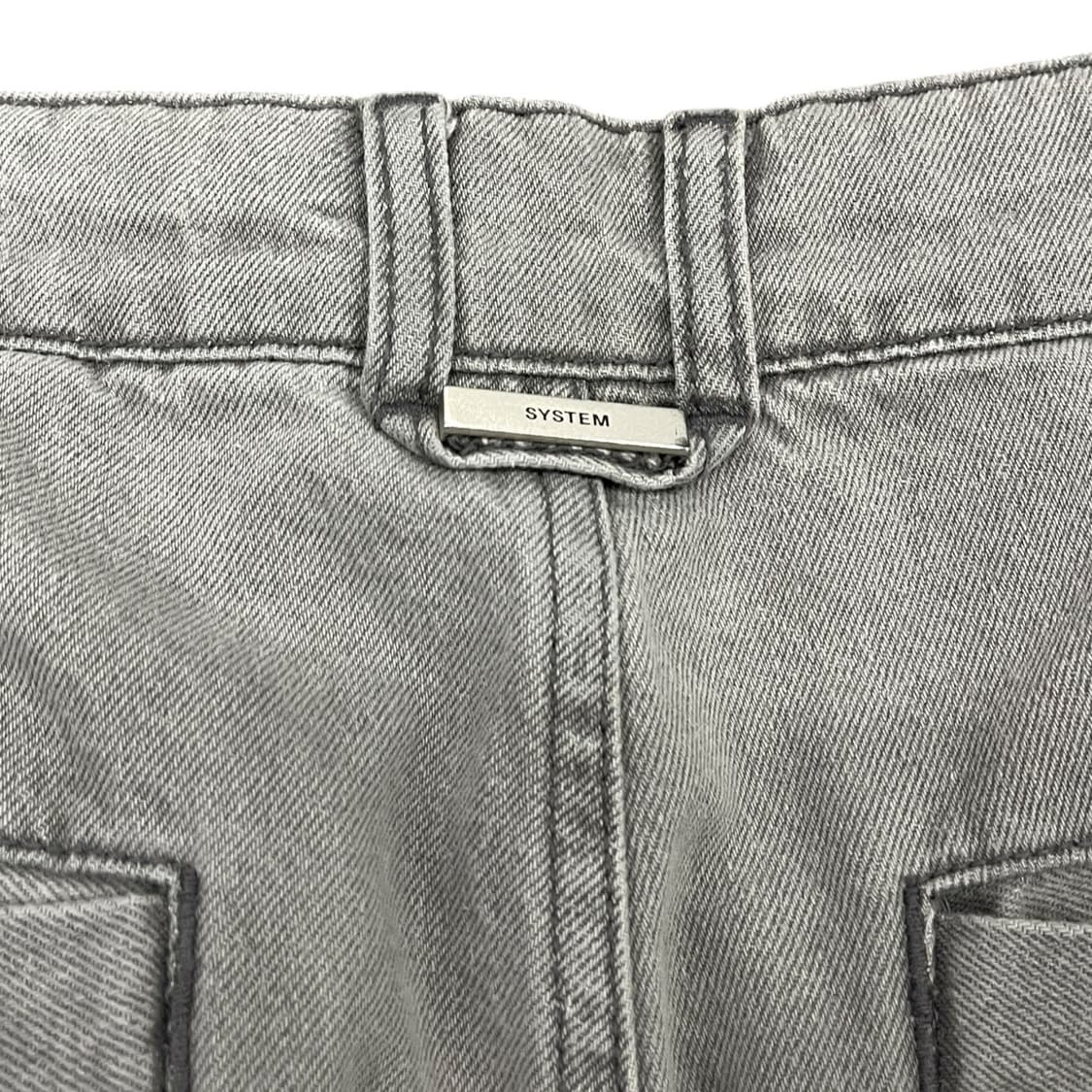 시스템옴므 그레이 핀턱 데님팬츠 상품이미지4