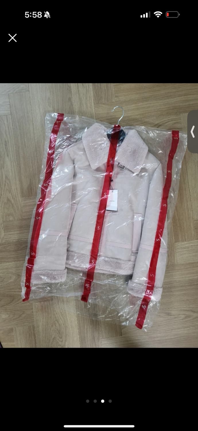 로엠 딸기우유 핑크 스웨이드 무스탕 자켓 L (9.9->2.5) 상품이미지3