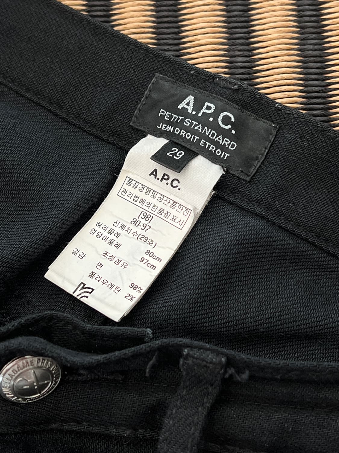A.P.C. 아페쎄 쁘띠 스탠다드 블랙진 29 상품이미지3