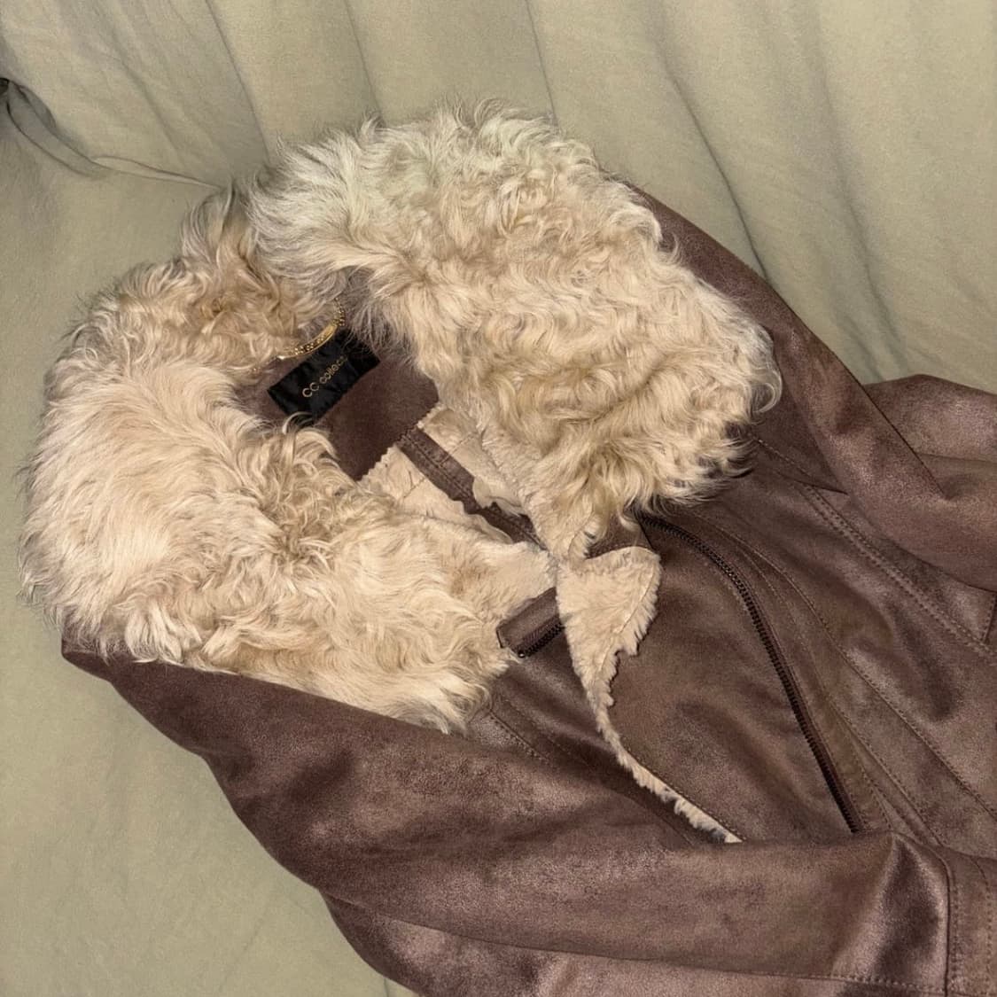 CC Collect 오네갸루 스웨이드 퍼 롱 무스탕 상품이미지2