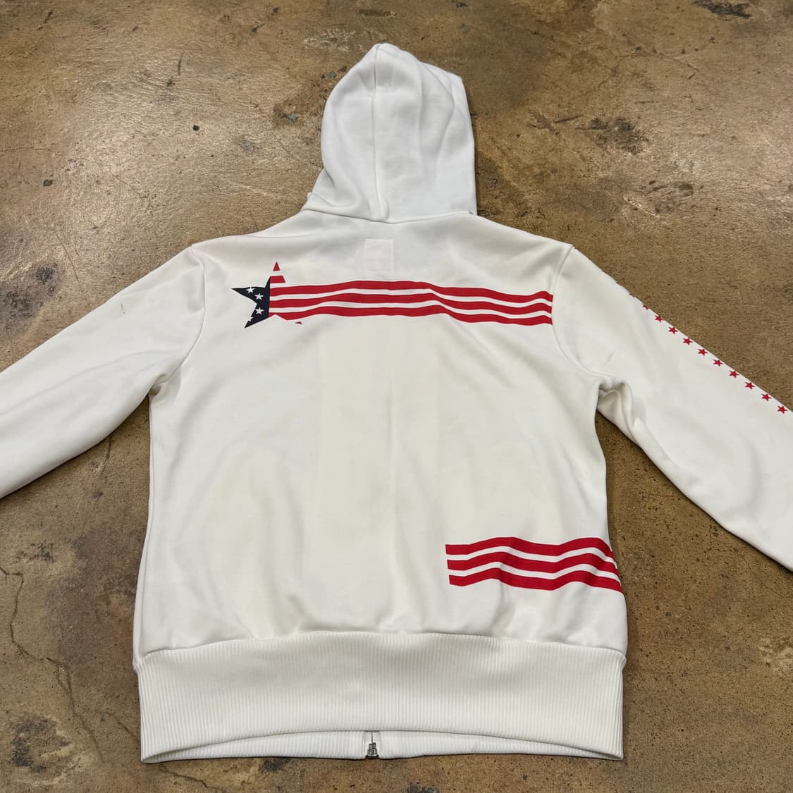 아디다스 usa 스타 별 흰빨 화이트 후플 져지 후드집업 95 상품이미지4