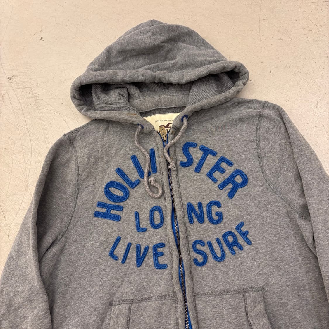 홀리스터 그레이 아치로고 후드집업 상품이미지2