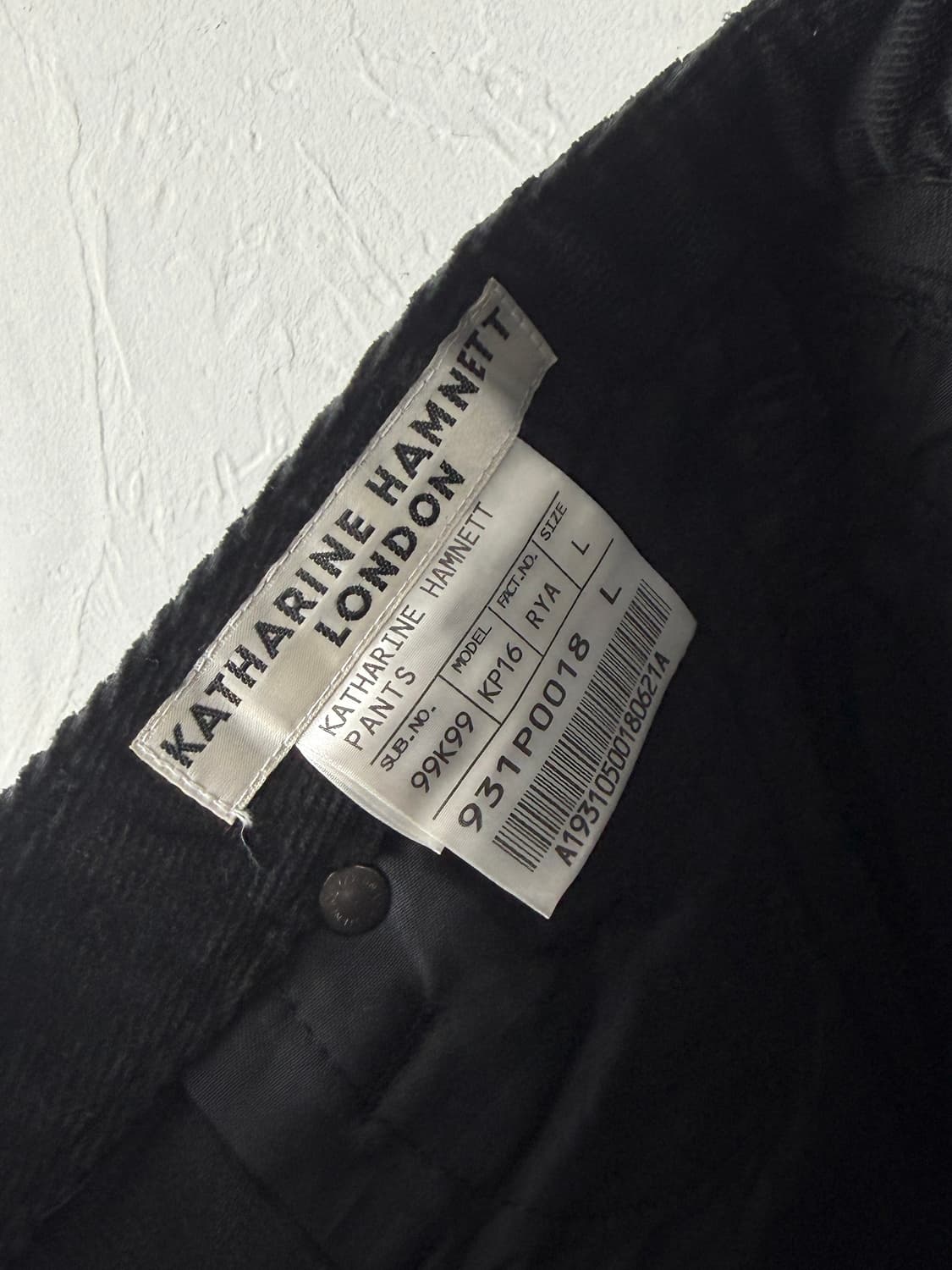 캐서린 햄넷 런던 코듀로이 지퍼 팬츠 상품이미지4