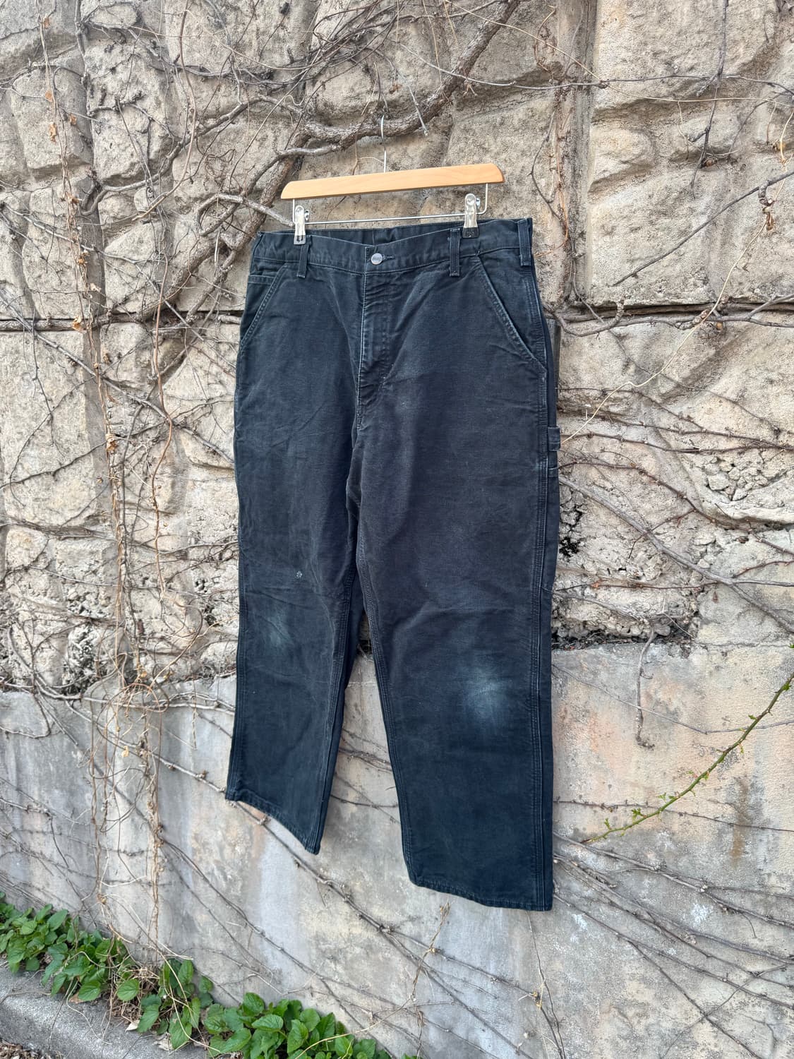 칼하트 빈티지 b111 blk 싱글니 카펜터 워크 팬츠 상품이미지3