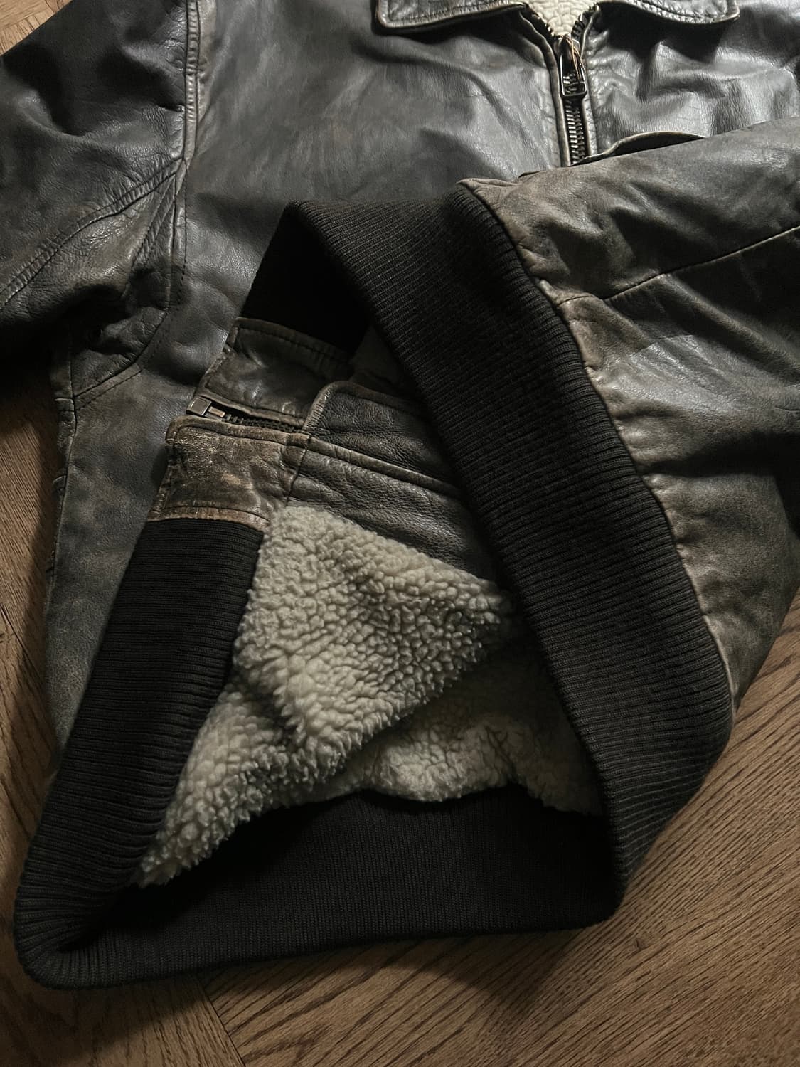 [L]90's 빈티지 TYPE A-2 레더 플라이트 자켓 상품이미지6