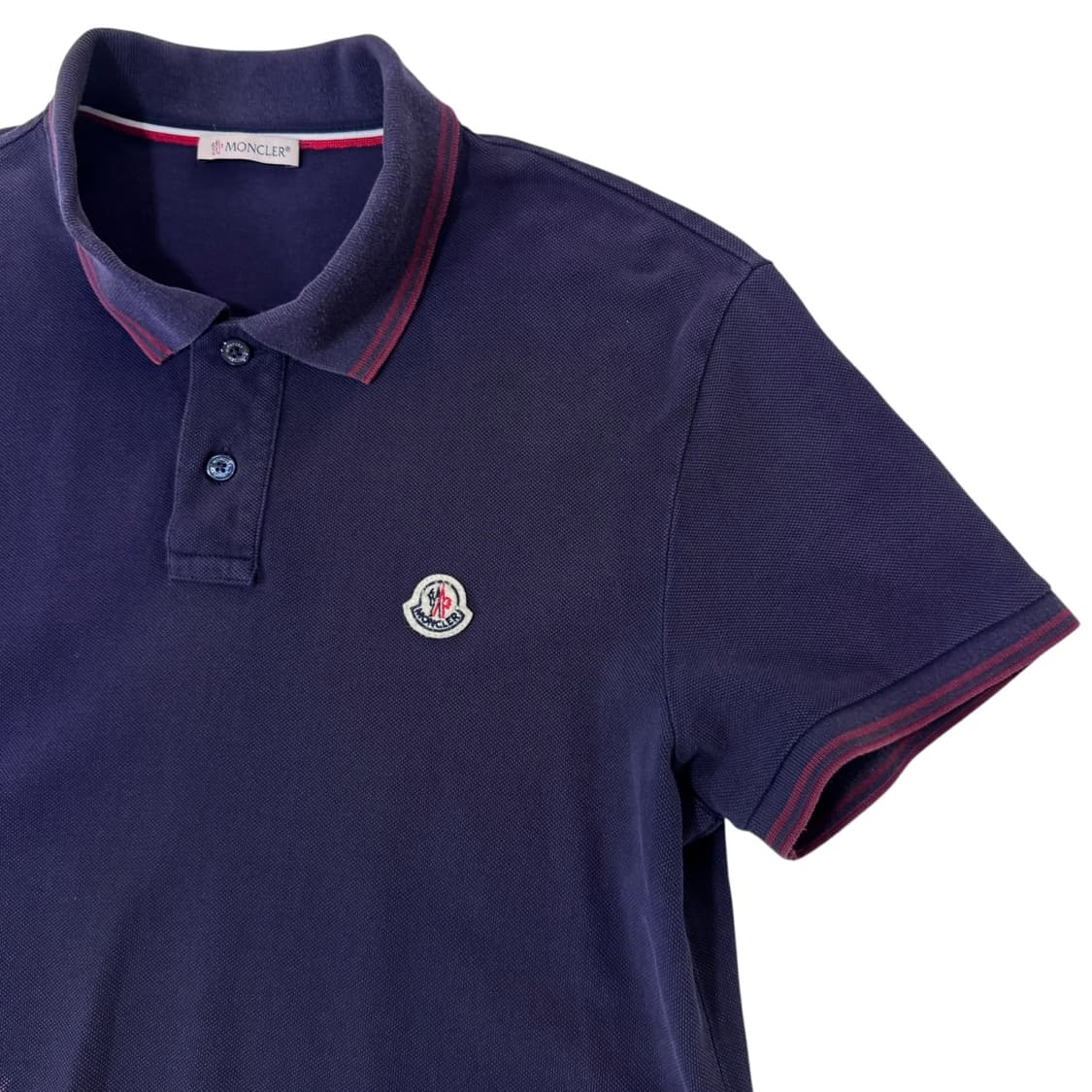 정품 몽클레어 네이비 반팔 카라티 상품이미지3