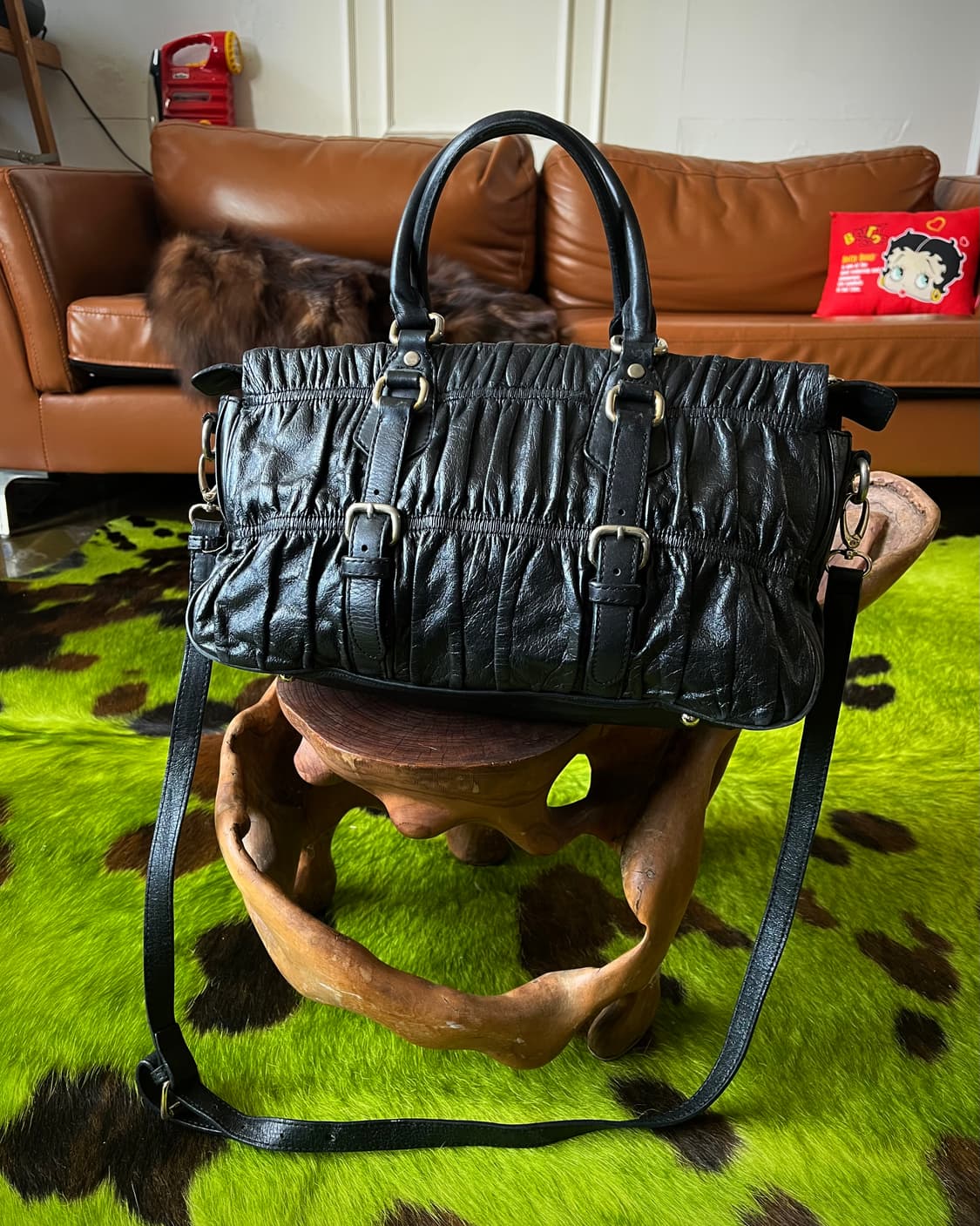 00s Old PRADA Archive Nappa Leather Bag 상품이미지9