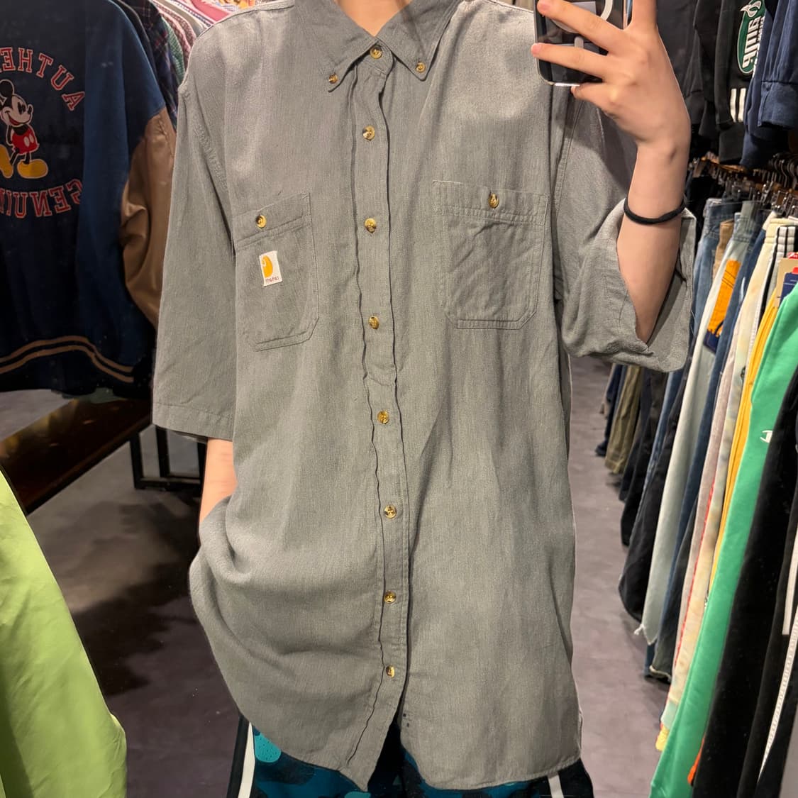 [IM] Carhartt 칼하트 반팔 셔츠 라이트 그레이 상품이미지2