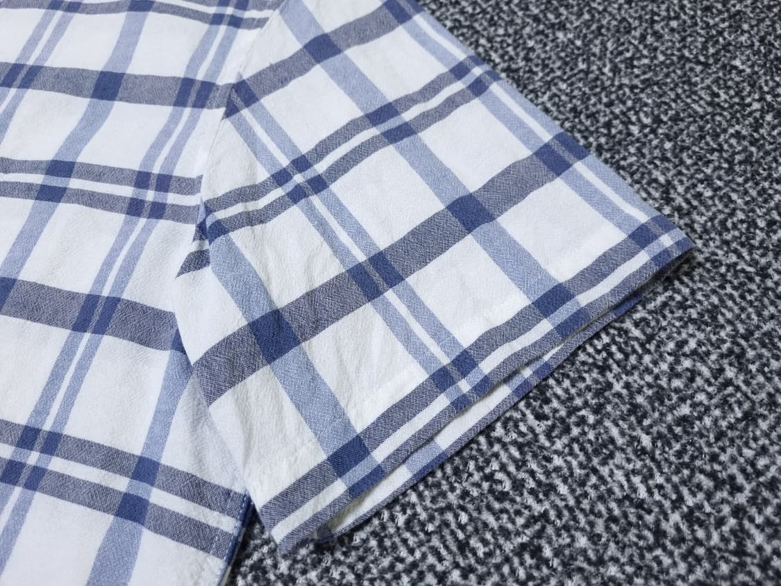 [무료배송][110]헤지스 남성용 체크 린넨 반팔 셔츠 남방 상품이미지7