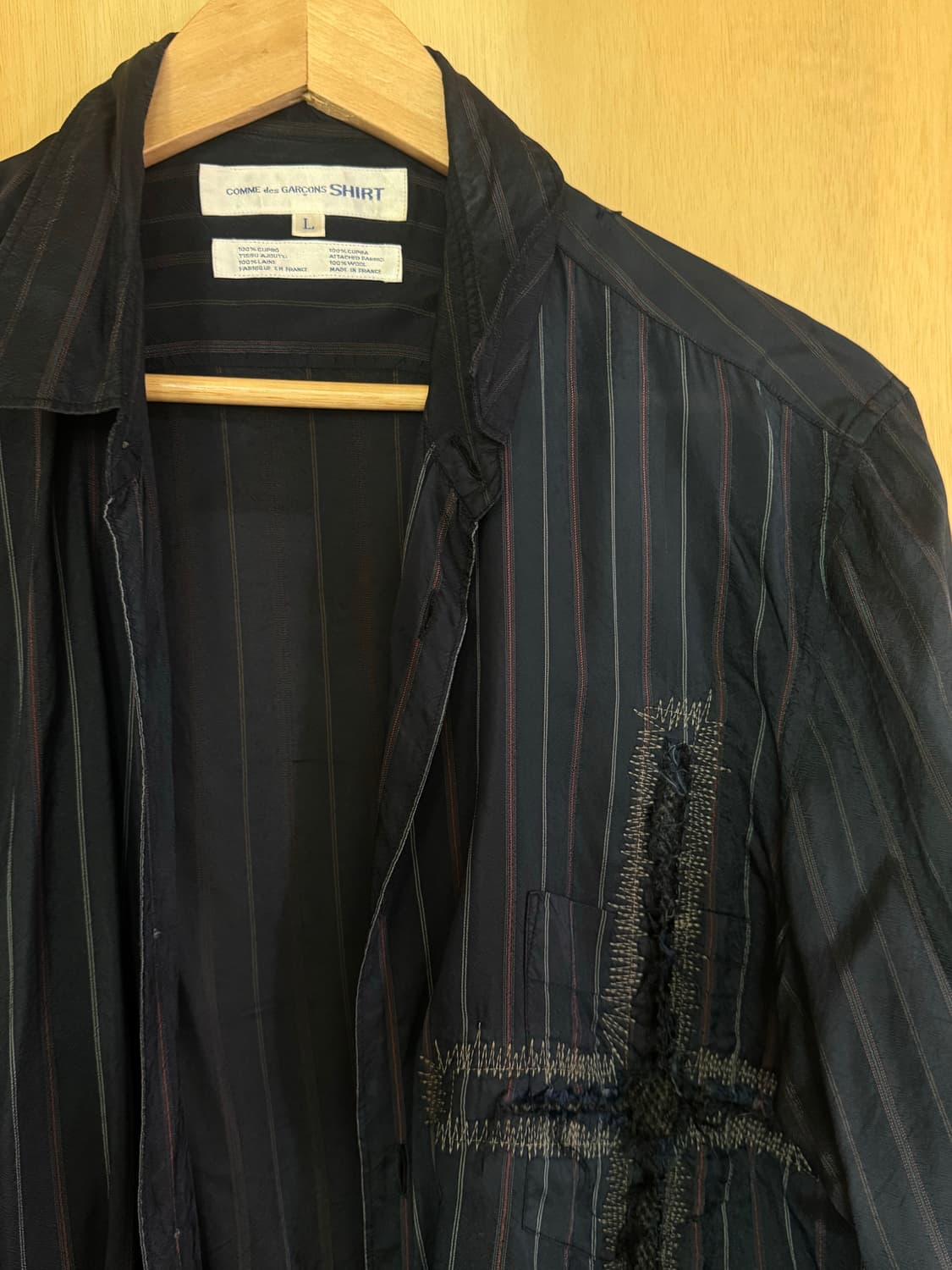 꼼데가르송 셔츠 큐프라 셔츠 L 상품이미지2