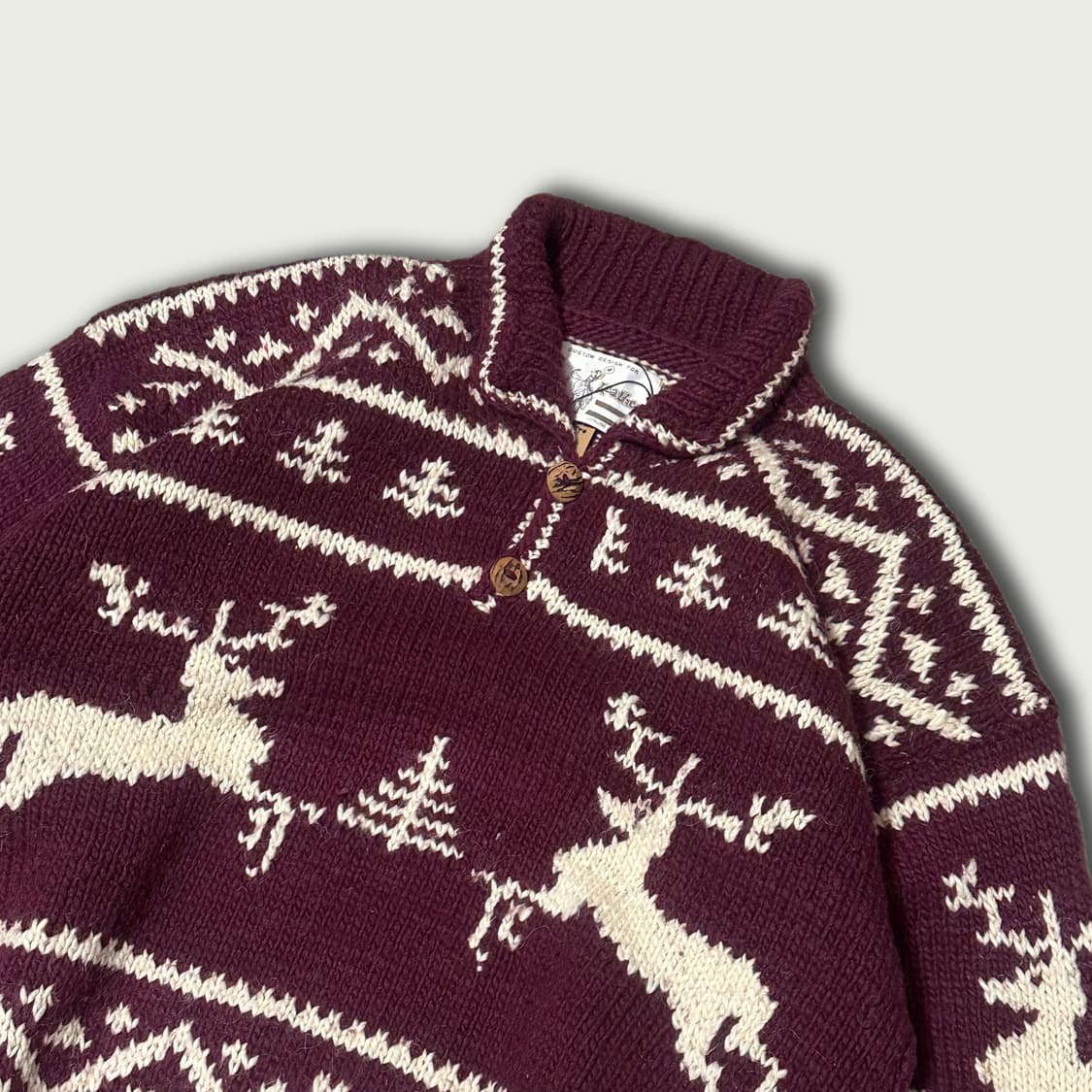 빈티지 버건디 코위찬 니트 상품이미지2