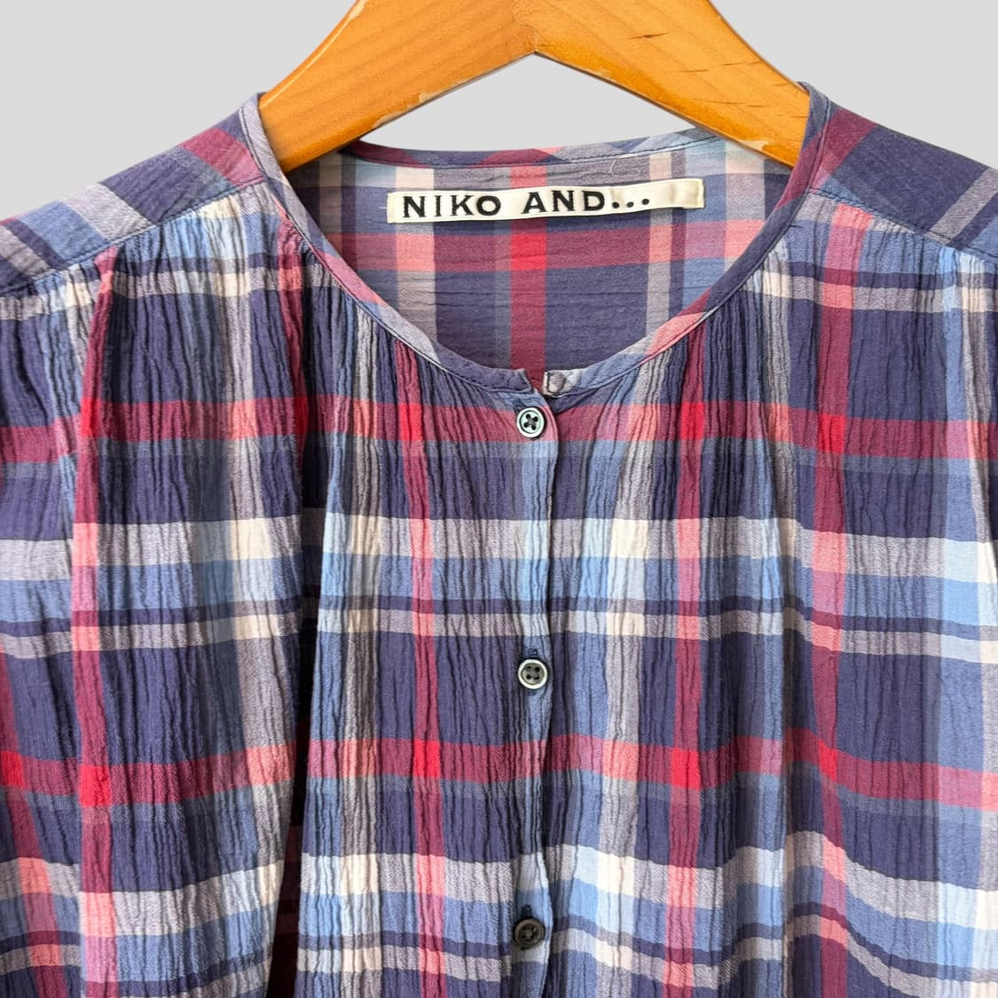 (여성F)niko and 니코앤드 체크 셔츠 블라우스 상품이미지2