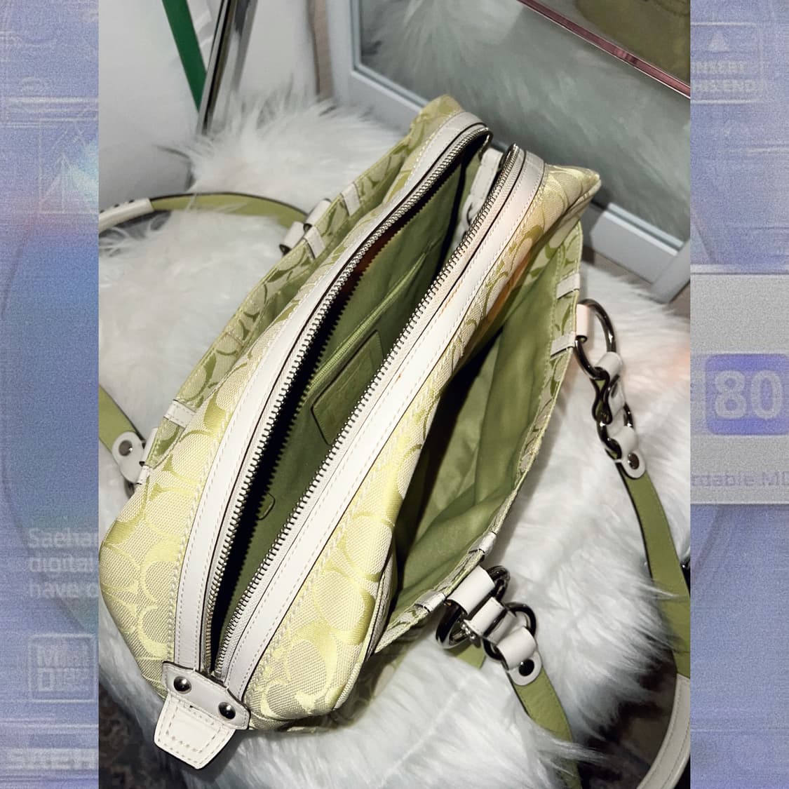 코치 연두 볼링백 상품이미지6