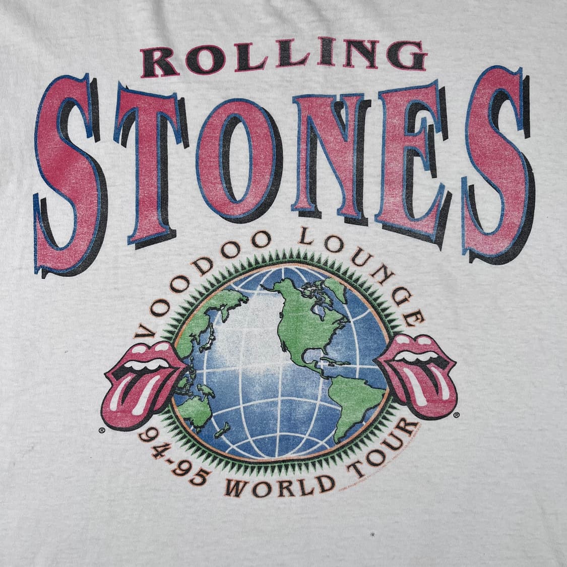 빈티지 롤링스톤즈 부두 라운지 투어 화이트 반팔 상품이미지4