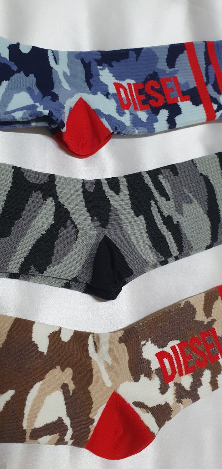 블루 그레이 브라운 레드 카모 디젤 양말 상품이미지3