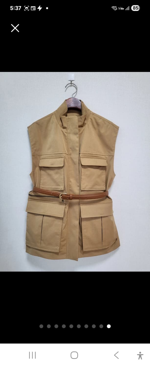 수납많은 베스트! 남녀공용Open Edit 베이지 포켓 베스트55-77 상품이미지2