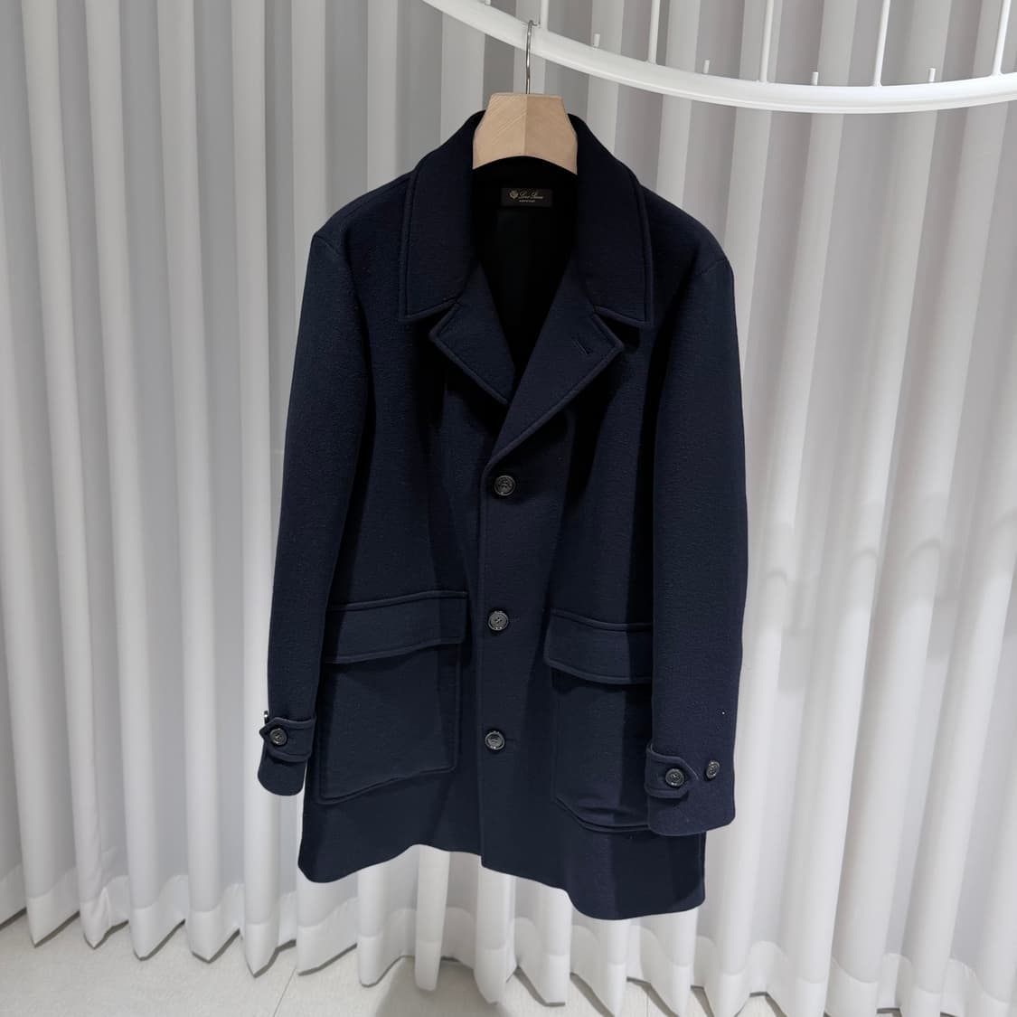 (A+/M) / 로로피아나 레드몬드 더블 캐시미어 카 코트 네이비 상품이미지2