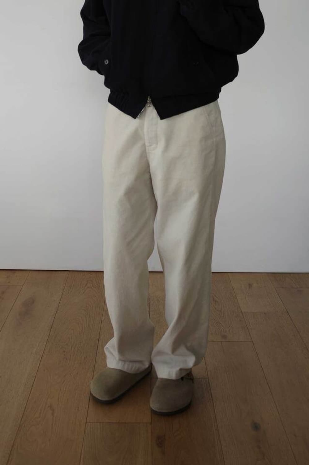 Ham 워시드 와플치노 팬츠 화이트 3 상품이미지1