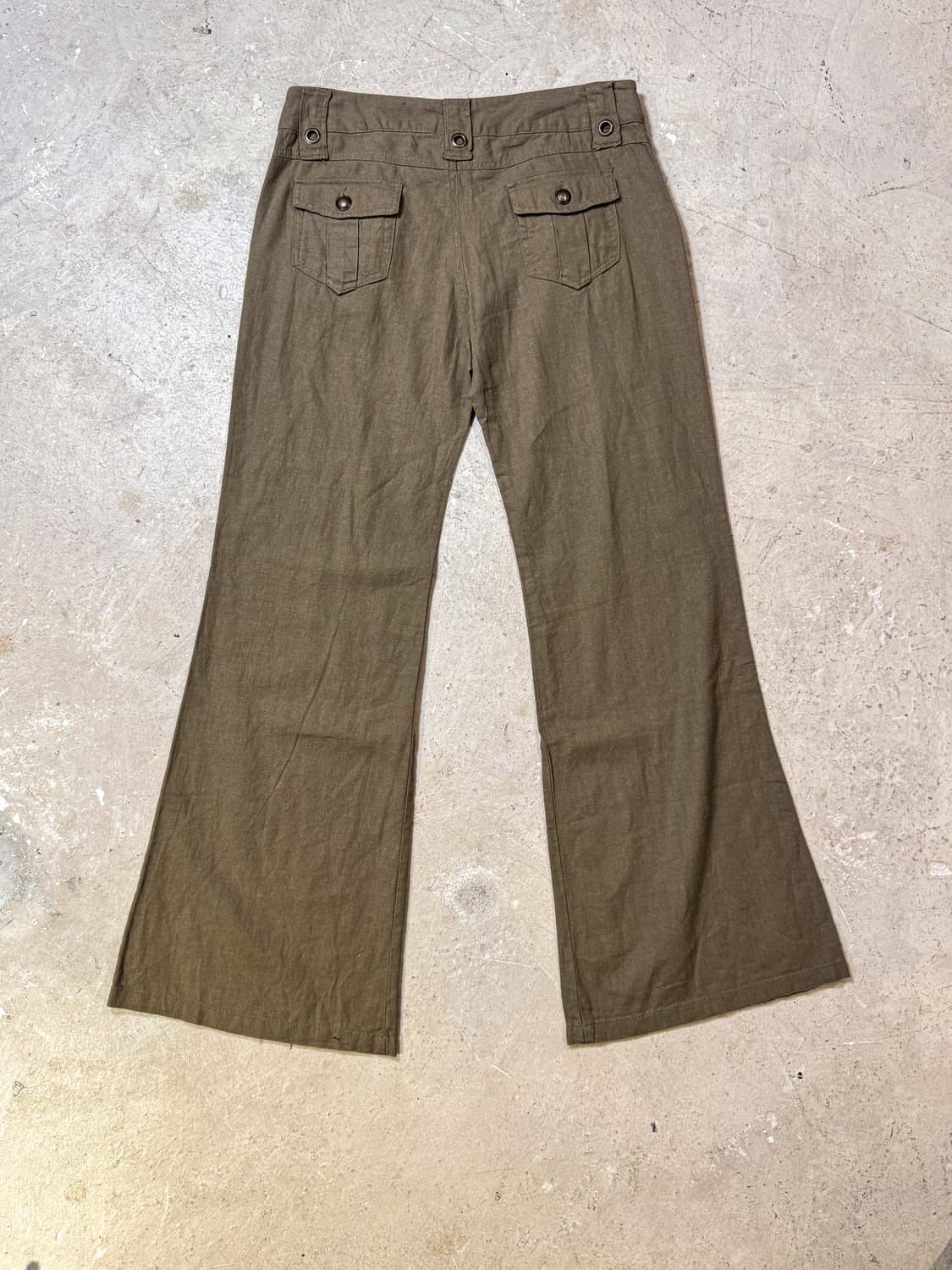 Brown Zip Cargo flare pants 상품이미지6
