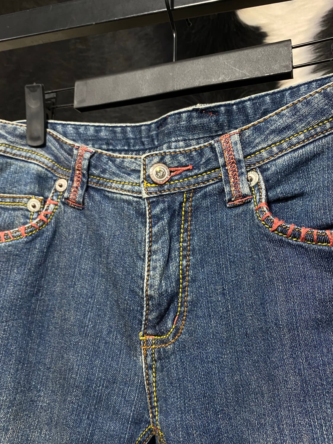 Japanese vtg 큐빅 버튼 디테일 부츠컷데님 상품이미지5