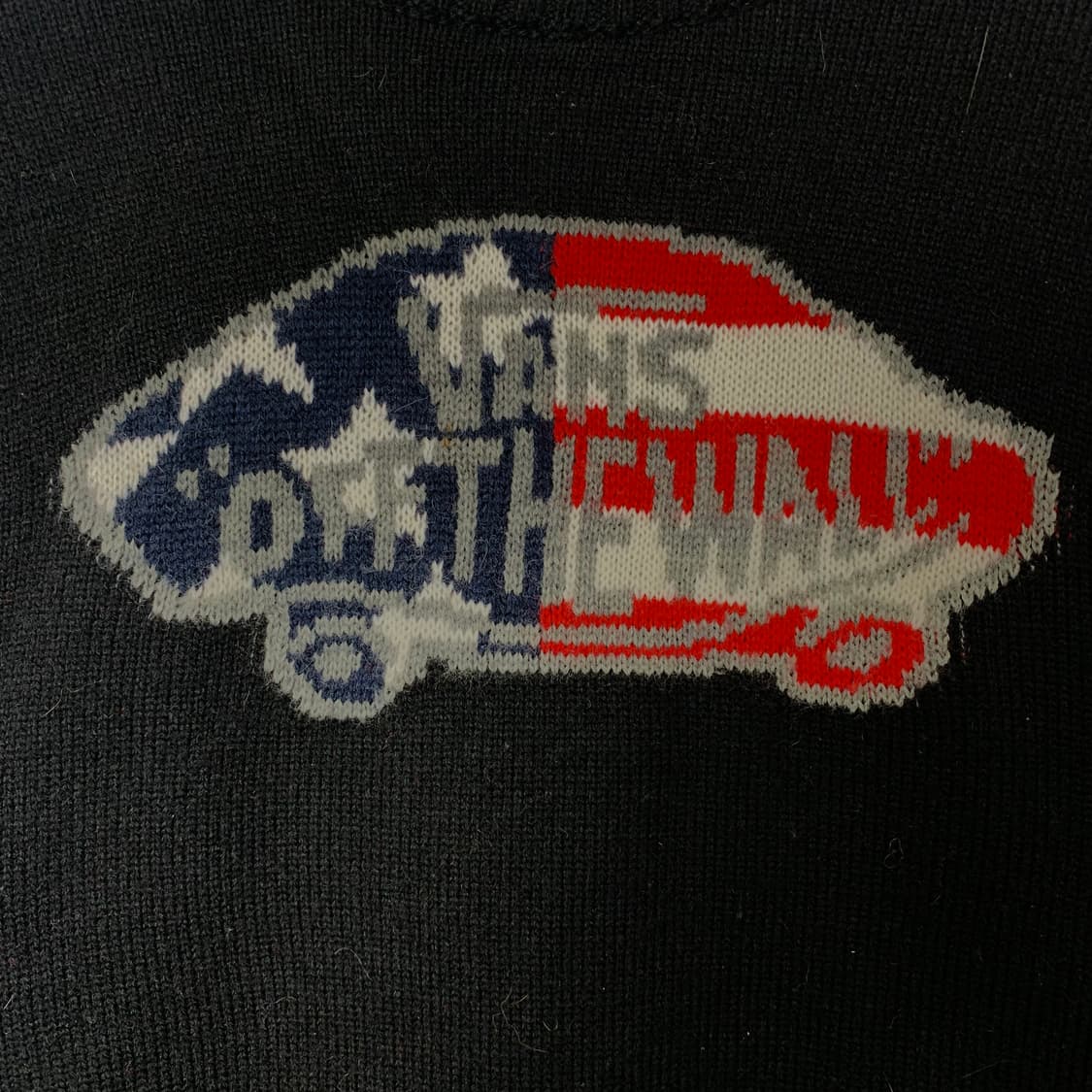 반스 성조기 빅로고 블랙 니트 상품이미지3