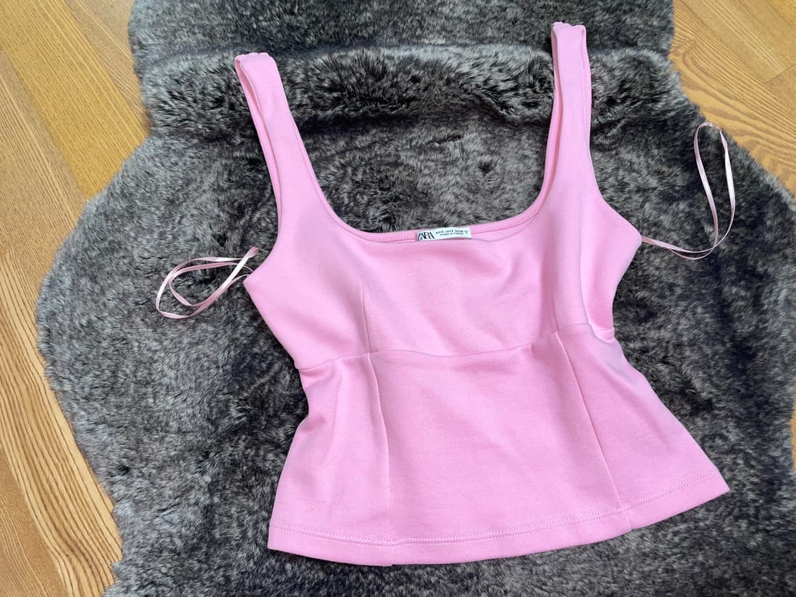 ZARA crop sleeveless pk 상품이미지5