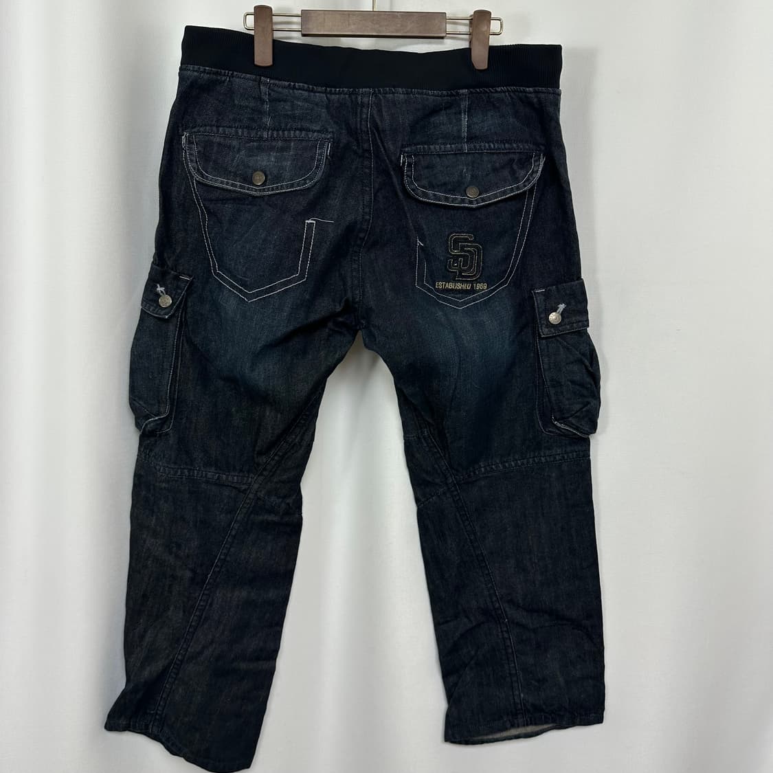   MLB 남자 밴딩 면 데님팬츠 빅사이즈 86 (38-39인치) 상품이미지4