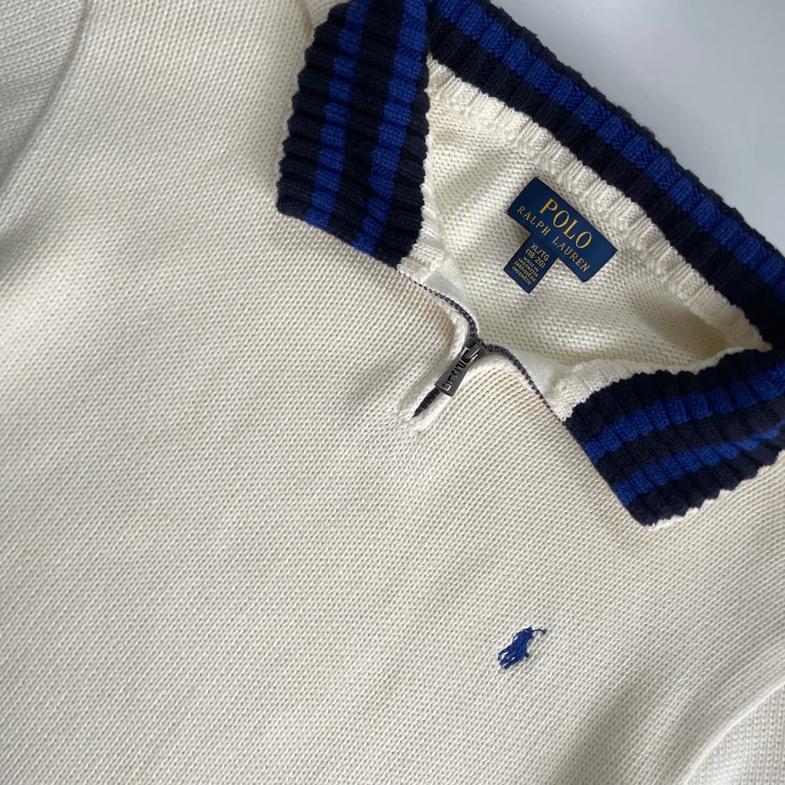 Polo  폴로 랄프로렌 신형 아이보리 반집업 니트 상품이미지2
