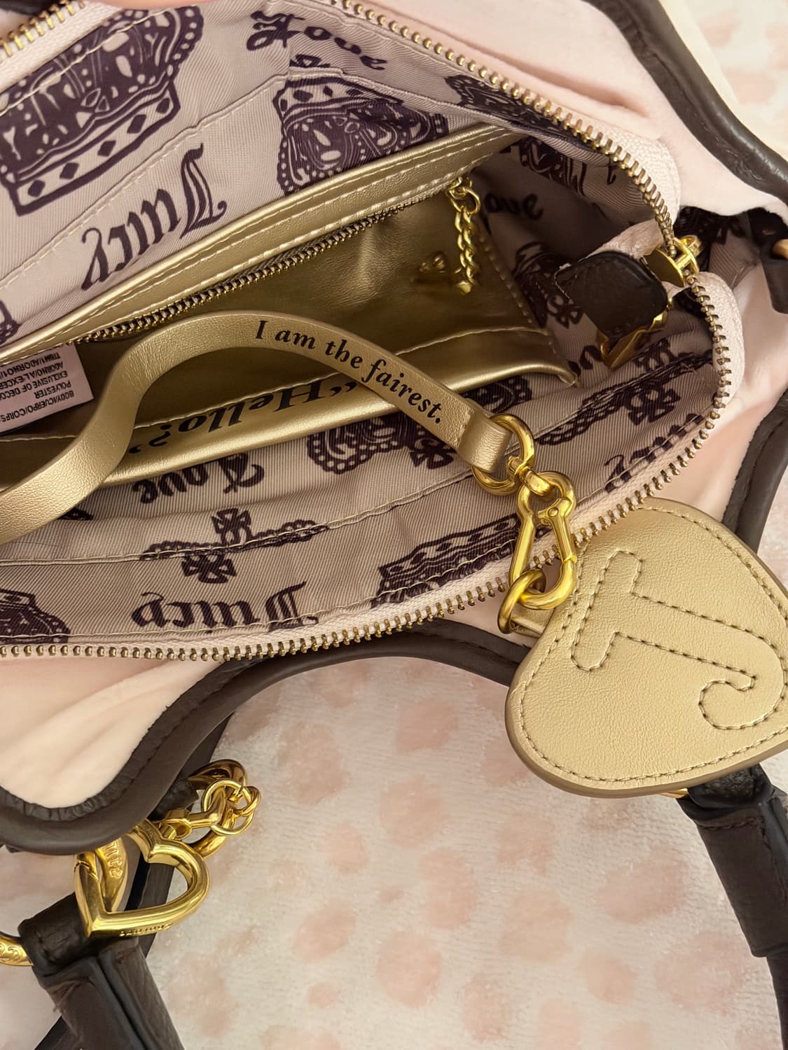 쥬시꾸뛰르 핸드백 하우스 오브 쥬시 베이비핑크 갸루 핀터깔 상품이미지4