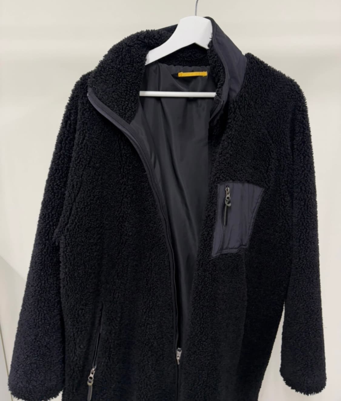 하이드아웃 플리스 롱 점퍼 사이즈 3 블랙 상품이미지3