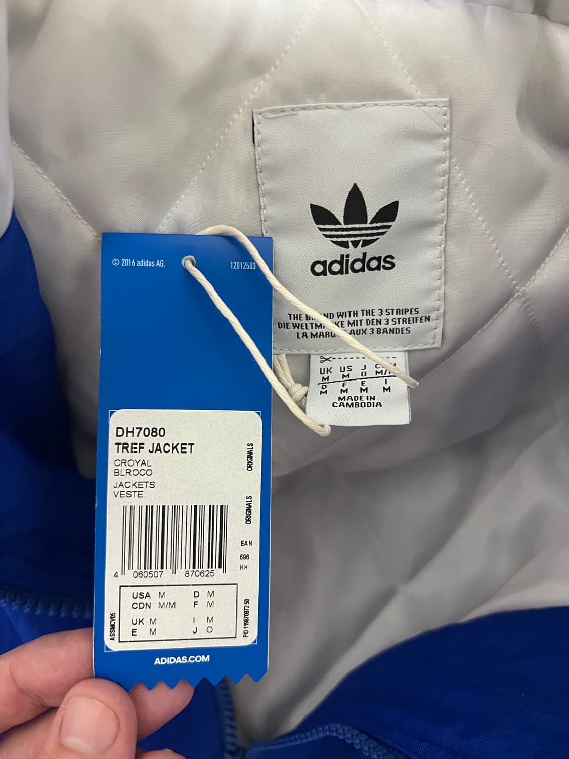 아디다스 올드스쿨 블루 누빔자켓 꾹디다스 bts 정국 새상품 상품이미지3